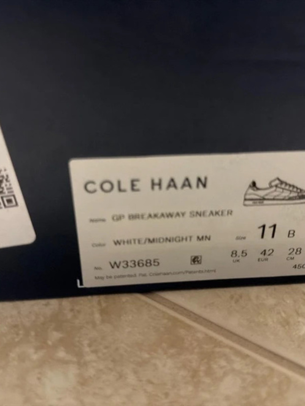 Cole Haan GrandPrø Breakaway White Midnight Leather Sneakers 11B - Picture 5 of 5
